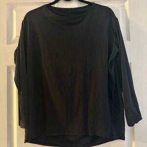 Lululemon Black “Back in Action” organic cotton - long sleeve top